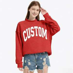 เสื้อสเวตเชิ้ตผู้หญิงแบบลำลอง คอตั้ง ใส่ได้สองด้าน ผ้าฝ้าย 100% แห้งเร็ว สไตล์วินเทจ แฟชั่นสาวๆ ไซส์พลัส ใส่ได้ทุกวันในฤดูหนาว - Product Image 3