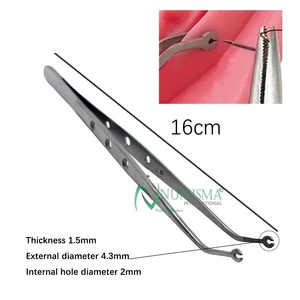 Pince à suture manuelle en acier inoxydable à pointe dentelée pour opérations chirurgicales dentaires et instruments de pansement - Product Image 6