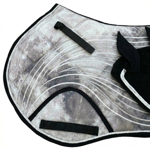 Juego de almohadilla para silla de montar y gorro antimosquitos para caballo, de algodón transpirable, acolchado, antideslizante y amortiguador, equipo ecuestre - Product Image 4