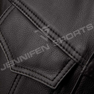 Chaleco de Motocicleta de Cuero Vacuno Genuino, Corto, Transpirable, para Hombre, Estilo Casual, de Alta Calidad, Hecho a Medida, en Oferta - Product Image 4