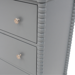 Cómoda Bobby Collection de 3 Cajones, Madera Maciza de Mindi con Acabado Gris, Mueble de Almacenamiento Moderno para Dormitorio - Product Image 2