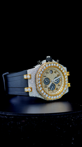 Nuevo Reloj de Moda Hip Hop con Esfera y Bisel Redondos con Diamantes de Moissanita VVS y Correa de Goma de Colores Modernos, Reloj de Marca - Product Image 6