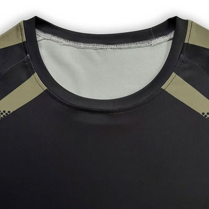 Custom Long Sleeve Rash Guard for Mens UV Sun Protection UPF 50 Spandex <b>Compression</b> <b>Shirts</b> Swim Surfing Quick Dry Rash guard - Product Image 3
