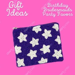 Handmade Beaded Star Pattern Pouch Women Mini Clutch Bag Zip Coin Purse Evening Crossbody OEM Supplier - Product Image 4