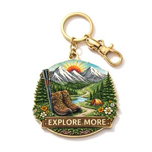 Porte-clés en alliage de zinc vintage, souvenir de randonnée 3D, imprimé en sérigraphie couleur pleine, personnalisé par le fabricant - Product Image 4