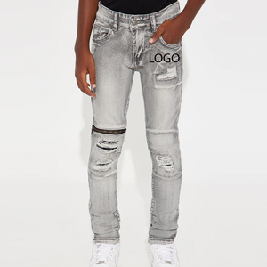 Adjustable Waist & Durable Stitching For Boys Collection With Durable <b>Material</b> With Custom Logo 2026 Premium Washed <b>Denim</b> Jeans - Product Image 1