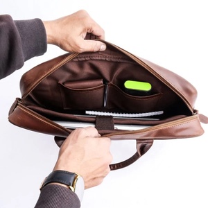 Multi-functional Large Capacity Genuine Leather <b>Laptop</b> Bag with Sling Shoulder Strap Waterproof & Portable Stylish Design Unisex - Product Image 5