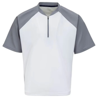 Vestes de baseball personnalisées en gros, tissées, écologiques, à séchage rapide, à manches régulières, pour jeunes, pour entraînement au battement, pour l'hiver, avec fermeture frontale