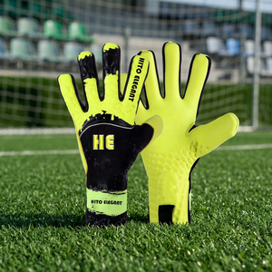 Professional Football Soccer Goalkeeper Gloves <b>For</b> Adults New Pu With Adjustable Wrist Strap And Latex Finger Protection - Product Image 3