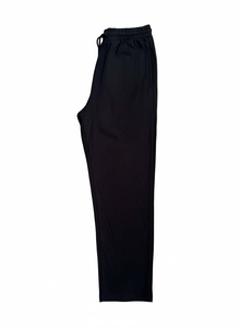 Pantalon de survêtement en coton noir pour homme, taille élastique avec cordon de serrage, coupe décontractée, jambe droite, avec poches latérales, pour l'automne - Product Image 4