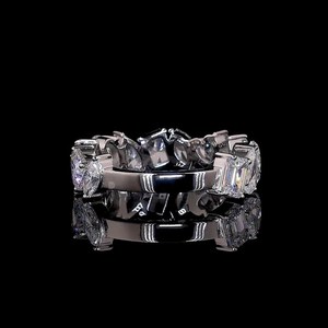 Multiple Shape Diamond & White Gold <b>Ring</b> Elegant Mixed Cut Cluster Design Luxury Bridal Statement <b>Ring</b> Gift For Her <b>Fine</b> Jewelry - Product Image 2