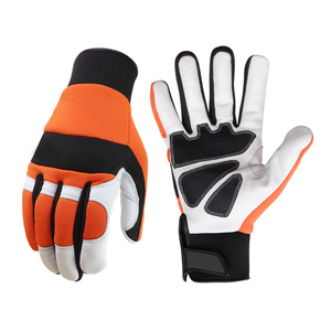 Heavy Duty Cut Resistant Mechanics Safety <b>Gloves</b> High Anti-Vibration Impact Resistant Leather Waterproof Kongo <b>Gloves</b> - Product Image 1