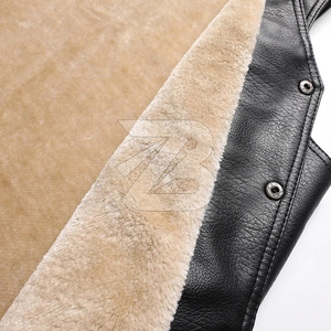 Veste en cuir et velours côtelé épaisse et chaude pour homme, col en V, imperméable, réversible, pour l'hiver - Product Image 4