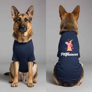 Camiseta Premium de Algodón para Perro en Color Azul Marino Oscuro con Diseño de Cuello Redondo, Suave, Transpirable, Cómoda y Elegante - Product Image 2