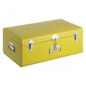 Koncept Kraft Inc 3063 Metal <b>Storage</b> Trunks Set 3 Rectangular Dust Proof Modern Style Yellow Color Large Medium Small Size - Product Image 2
