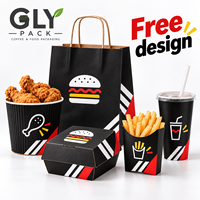 Boîte à hamburger personnalisée imprimée, résistante à la graisse, emballage alimentaire en papier biodégradable, conteneur à clapet pour la restauration rapide
