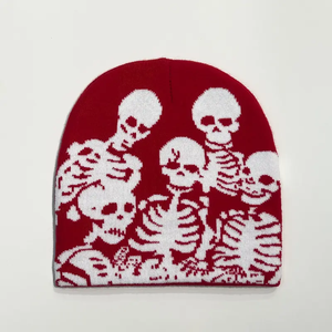 OEM 2026 New Arrival Custom Wholesale Beanie Winter Knitted <b>Hat</b> with Digital Printing Hip-hop Style and Cartoon Pattern - Product Image 2