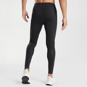 High Quality Elastic Closure <b>Men's</b> <b>Compression</b> Breathable Quick Dry Solid Knee-Length Gym Sport <b>Tights</b> Leggings - Product Image 5