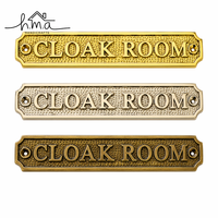 Plaque de porte vintage en laiton pour vestiaire, style antique, gravée, pour nom de pièce, décorative murale, pour la maison, très demandée