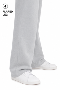 Women's Low Rise Casual Hollow Out Breathable Lightweight Fleece Athletic <b>Flare</b> <b>Legging</b> Sweat Pants - Product Image 3