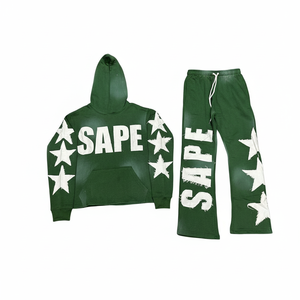 Customized Fashionable Low Price Acid Washed Oversized <b>Pullover</b> <b>Men</b> Tracksuit Unique Style 100% Cotton 2 1 Design Fleece Winter - Product Image 1