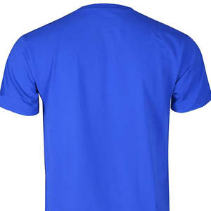 T-shirts en strass bleu uni, T-shirts personnalisés avec logo de marque en strass pour hommes - Product Image 2