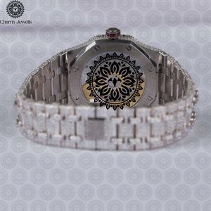 Charm_Jewells Women's Luxury Stainless Steel <b>Watch</b> Round Analog Quartz Dial Sapphire Crystal 40mm <b>Diamond</b> Accents Folding Clasp - Product Image 4