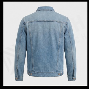 High Street Denim Veste Hommes Vintage Lavé Casual Wear En Plein Air Sergé Coton Vestes Sur Mesure Classique Jeans Vestes - Product Image 3