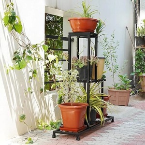 Precios Directos de Fábrica, Macetero de Metal Negro para Decoraciones de Boda, Macetas para Balcón/Sala de Estar, Soporte para Macetas - Product Image 2