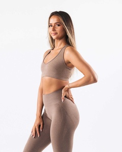 Best Selling <b>Low</b> MOQ Women Yoga Set Solid Pattern Custom Color Latest Design Quick Dry Eco-Friendly High Quality Set - Product Image 1