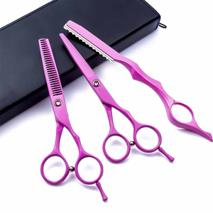 Pink Color Coated Stainless Steel <b>Barber</b> <b>Set</b> Hair Cutting Scissors <b>Set</b> Hot Selling Hair Cutting <b>Barber</b> Salon Kits - Product Image 1