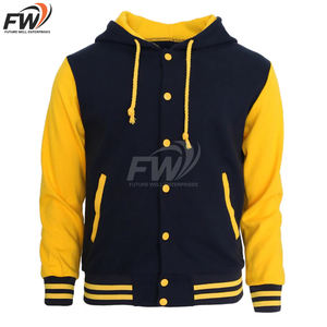 Chaqueta universitaria Letterman en oferta, informal, tallas grandes, personalizada para hombre, con combinación de colores, al por mayor, abrigo con cuello vuelto, ropa masculina. - Product Image 1