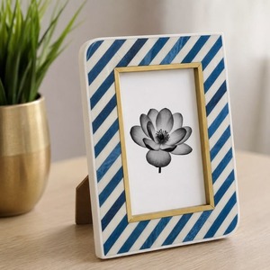 Marco de fotos ornamental con incrustaciones de hueso, soporte decorativo hecho a mano para exhibir imágenes, para fotos de boda, retratos familiares, obras de arte, regalos - Product Image 2