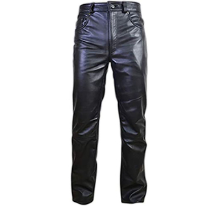Premium <b>Men's</b> Genuine Leather <b>Trousers</b> Lightweight Breathable Windproof Customizable Fashion Factory Wholesale - Product Image 1