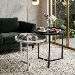 Ensemble de table basse en métal Lumetal de luxe moderne - Multifonctionnel, mobile, facile à assembler pour le salon et la chambre à coucher, décoration intérieure - Product Image 2