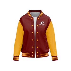 Veste d'hiver chaude pour homme avec couleur unie et manches longues Broderie personnalisée Varsity Letterman Vente en gros Manteau uni teint - Product Image 1