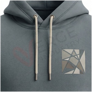 Conjunto Deportivo con Capucha para Hombre, Color Gris, Manga Larga, Color Sólido, Casual, Transpirable, Corte Regular, para Otoño, con Logotipo Frontal - Product Image 4