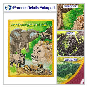 Fine Embroidery Patch Embroidered <b>Iron</b> <b>On</b> Badge Twill <b>Fabric</b> Patches for Clothing Hats Bags Wholesale Washable Heat Transfer - Product Image 4