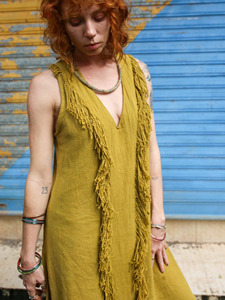 <b>Boho</b> Black Cotton Maxi <b>Dress</b> Handcrafted <b>Summer</b> Kaftan <b>Dress</b> Sleeveless V-Neck Resort Wear Long <b>Dress</b> for Women - Product Image 3