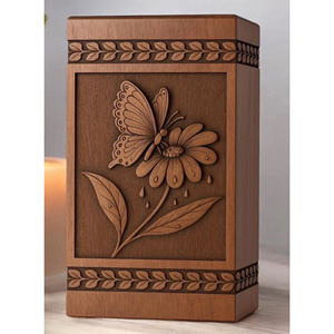 Wooden Cremation Urn with Sliding Lid Design Wholesale Eco Wooden Urns for Export urn by AYAANS - Product Image 2