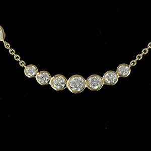 Collier avec diamant de laboratoire serti clos, Or 10K 14K 18K, Argent 925/935, Plaqué Rhodium, Taille Brillant, Bijou de luxe élégant pour soirée - Product Image 2