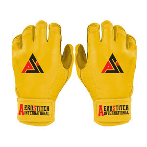 Gants de frappe de baseball de qualité supérieure, couleur, taille et logo personnalisés, tailles adultes et jeunes, meilleurs gants de frappe en cuir véritable. - Product Image 1