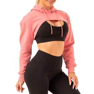 2025 <b>Women</b> Trendy Style Off Shoulder Dance <b>Shrug</b> Full Sleeve Cropped Pullover Jumper Hoodie High Quality - Product Image 1