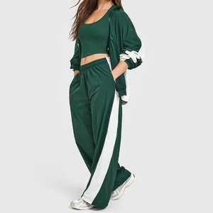 Ensemble coupe-vent personnalisé pour femmes avec logo par sublimation, imperméable, 2 pièces, veste coupe-vent, survêtement en nylon - Product Image 1