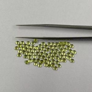 4mm Natural Peridot Round Cabochon Loose Gemstone Trending Wholesale Price Green Peridot Stone For <b>Ring</b> Pendant Jewelry Making - Product Image 2