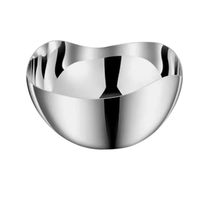 Bol en métal au fini argenté, design unique, bol à bonbons personnalisé, pour restaurants et hôtels, bol de service pour fruits et légumes, salade - Product Image 2