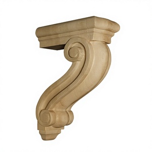 <b>Rustic</b> Solid Wood Corbels for Cabinets <b>Shelf</b> Support Decorative Wooden Brackets Farmhouse Kitchen Interior Upgrade Wooden Corbel - Product Image 1