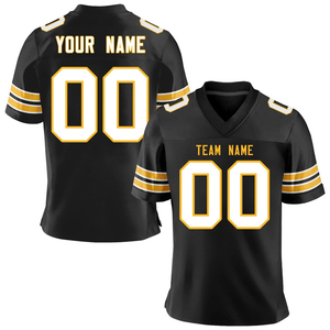Prix de gros, 100% polyester, prix bas, maillot de football sublimé, personnalisé, entièrement brodé, style américain - Product Image 2