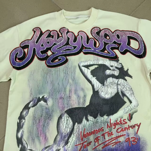 Camiseta de Verano Personalizada de Estilo Urbano, de Algodón, Manga Corta, con Estampado Retro Colorido y Retrato Sexy - Product Image 3