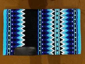Western Navajo Show Pad Hand Woven <b>Wool</b> Saddle <b>Blanket</b> Traditional Tribal Design Customizable Durable Horse Protection - Product Image 4